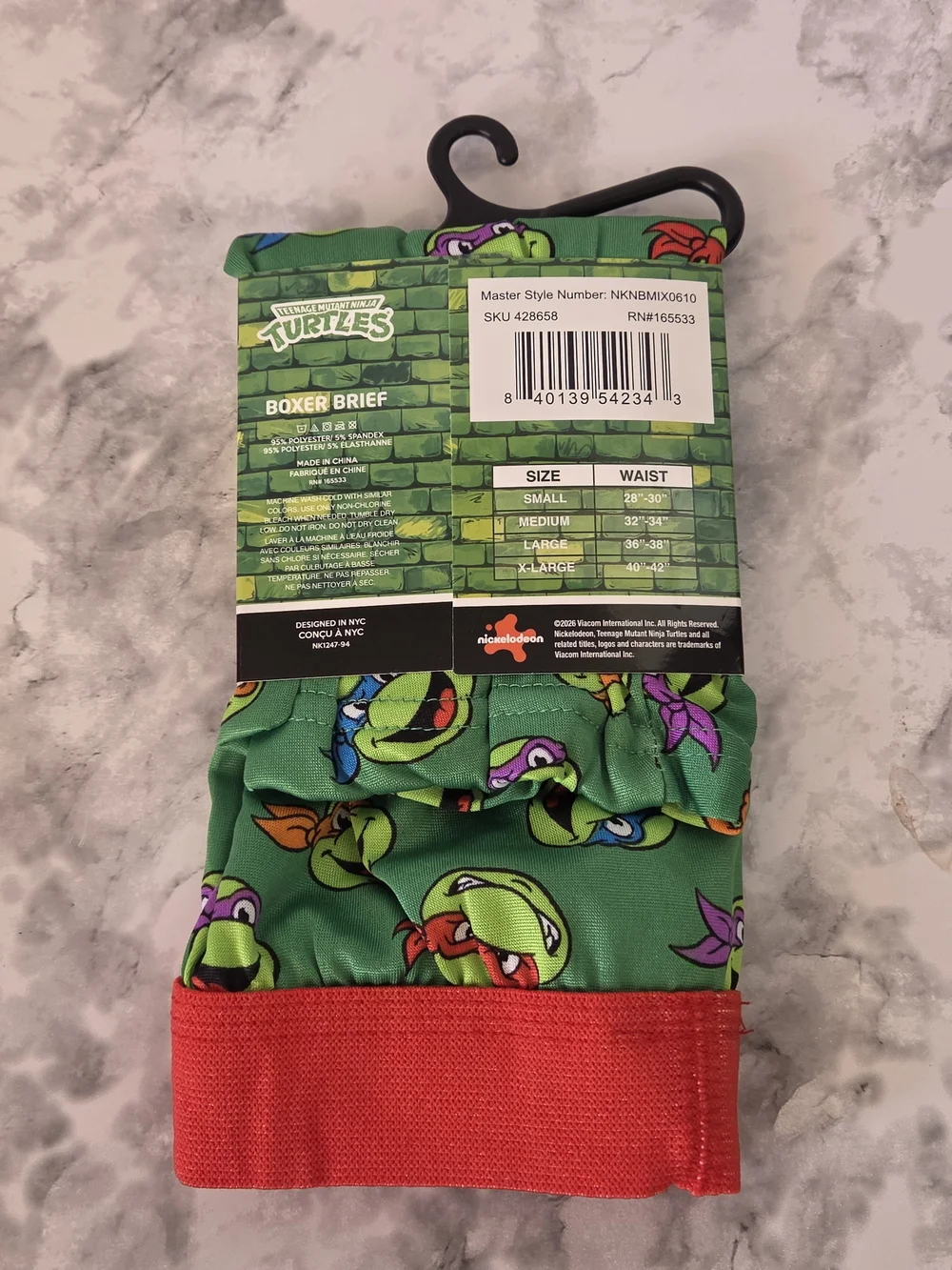 Teenage Mutant Ninja Turtles Green Men's Boxer Briefs - X-Large